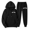 Mens Tracksuit Hooded Zip Sweatshirt Set Casual Sportswear 2 Piece Outfit