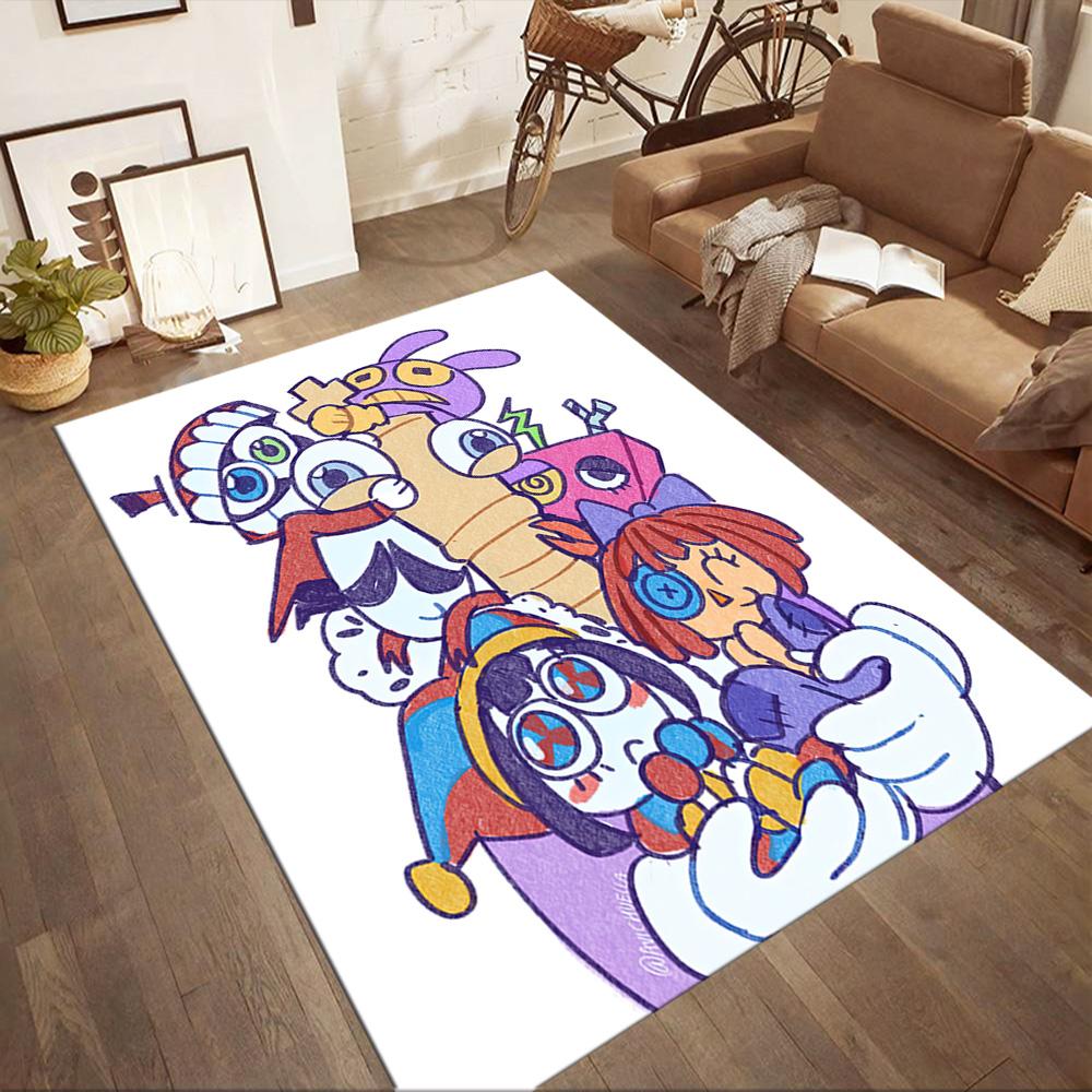 Digital Circus Carpet Design for Study room Living Rooms Hallway Bedrooms Anti-slip Rug Decorate Offices Birthday/Christmas Gift