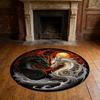 3D Dragon Bathroom Rug Absorbent Floor Mat with Anti-Slip Backing Realistic Dragon Decorative Rug for Bedroom Living Room Playroom