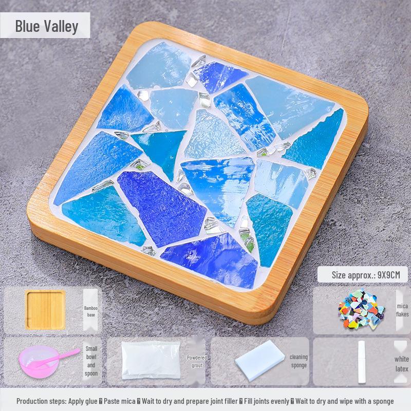 Mosaik Glimmer Bambu Underlägg & Grytunderlägg DIY-kit för Studenter & Barn