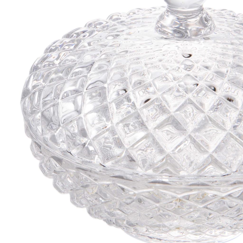 Aoyama Glass Vulcan Glass Small Bowl with Lid, Storage Container, Canister (with Lid), 11cm, AMG-CA-P703