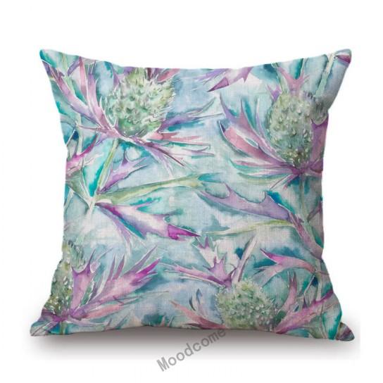 Spring Flower Oil Painting Poppy Sleeping Lily Hydrangeas Peony Home Decoration Art Sofa Throw Pillow Case Linen Cushion Cover