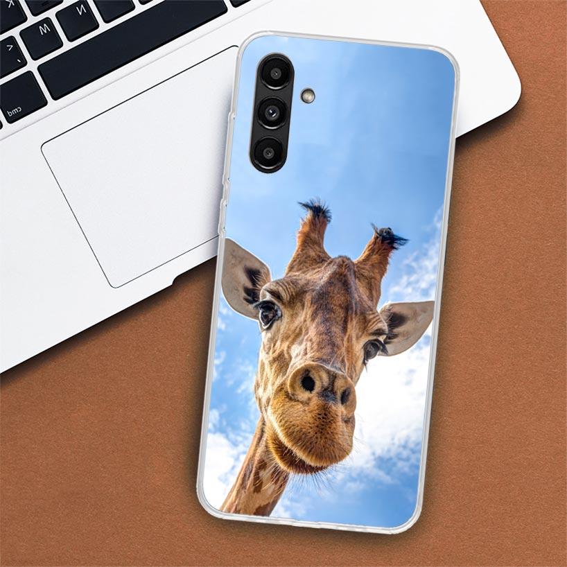 Cute Cartoon Giraffe Animal Phone Case For Samsung Galaxy A56 A55 A54 A53 A16 A15 A14 A13 A36 A35 A34 A33 A26 A25 A24 A23 A05S A