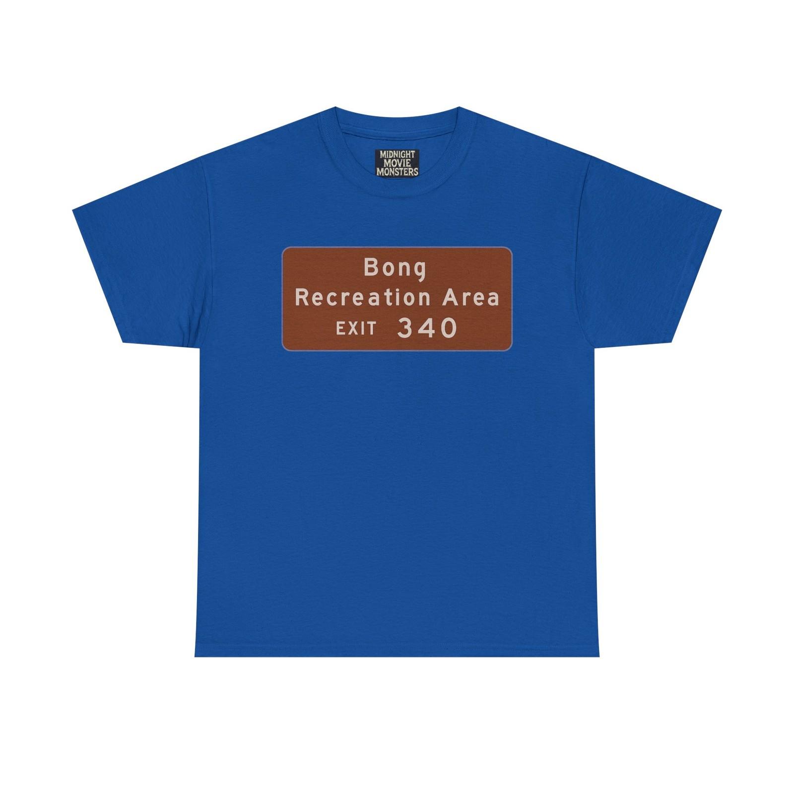 

Bong Recreation Area Exit 340 Wisconsin T-Shirt Tee Unisex Heavy Cotton Shirt WI L