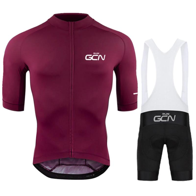 Raudax GCN Team Cycling Jersey Set Summer Short Sleeves Cycling Clothing Maillot Ropa Ciclismo Outdoor Riding Bike Uniform
