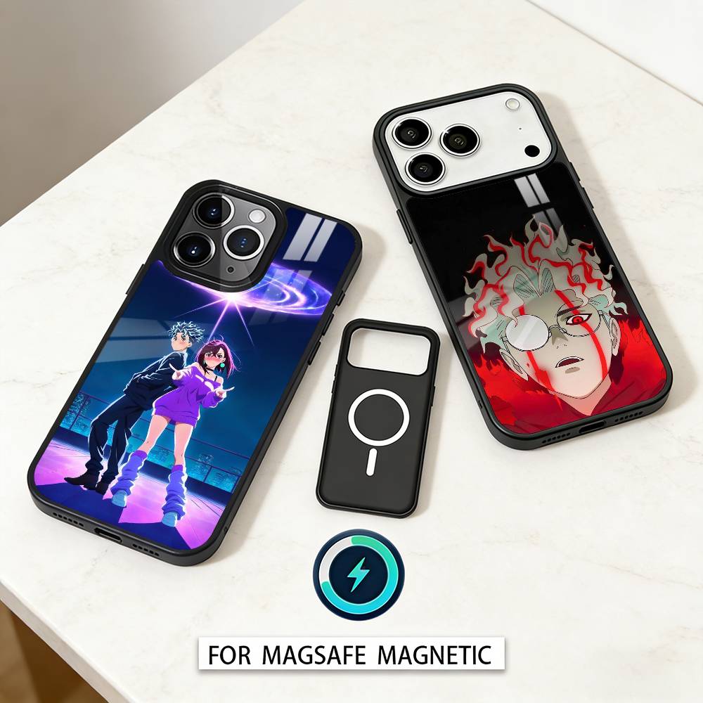 Hot Anime Dan Da Dan Phone Case Magnetic For iPhone17 16 15 14 13 12 Pro Max For Magsafe Wireless Charging Cover