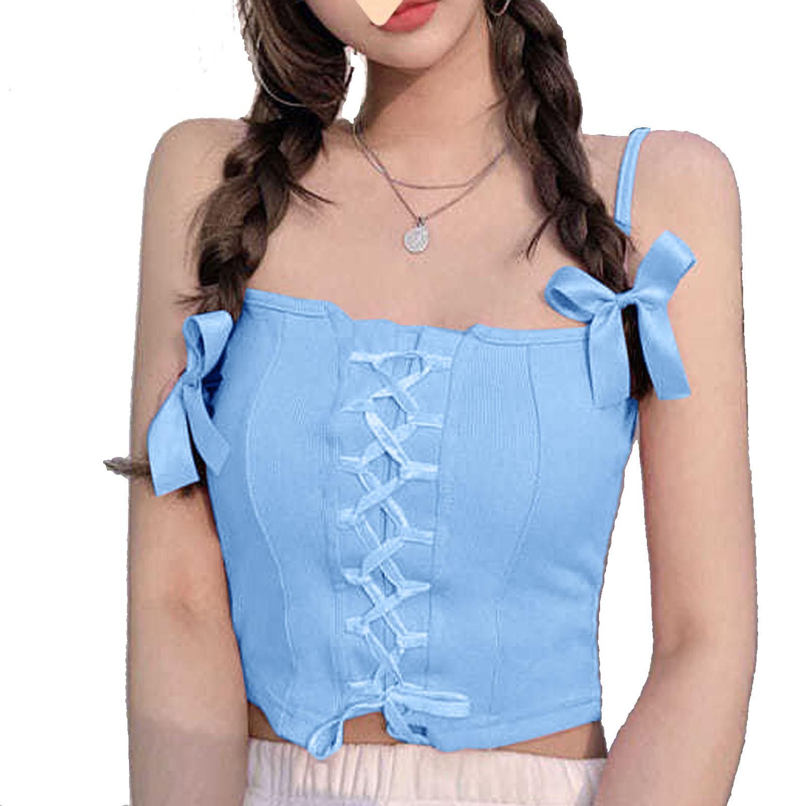 

Женский свободный повседневный топ на бретелях однотонного цвета Топ на бретелях однотонного цвета One Size