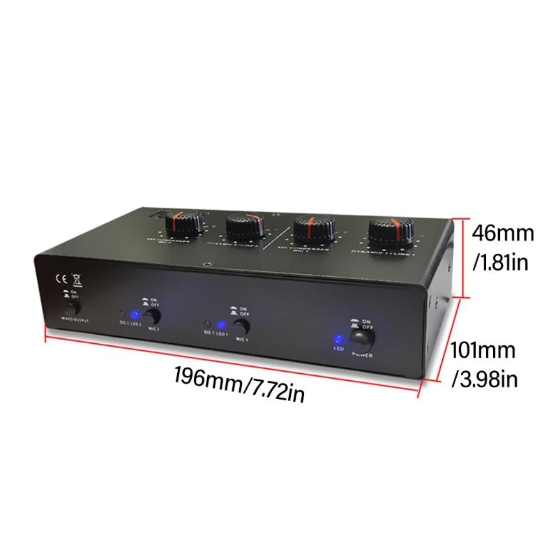 2 Input Mic Booster Double Channel Microphone Pream for Clear Sound Widely Used For Guitars and Keyboards