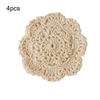 [Vintage Coasters] 2/4/6/10pcs Vintage Floral Crochet Coasters | Perfect for Coffee Table, Wooden Table,Kitchen Decoration