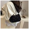 Cotton Bow Knot Shoulder Bag For Women, Chic Crossbody Purse, Minimalist Handheld Tote KTB