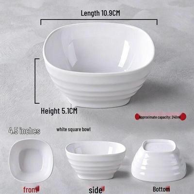 A5 Melamine Imitation Porcelain Square Bowl