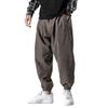 Mid-Rise Elastic Waistband Drawstring Pockets Solid Color Men Bloomers Spring Autumn Thin Style Hip Hop Trousers Streetwear