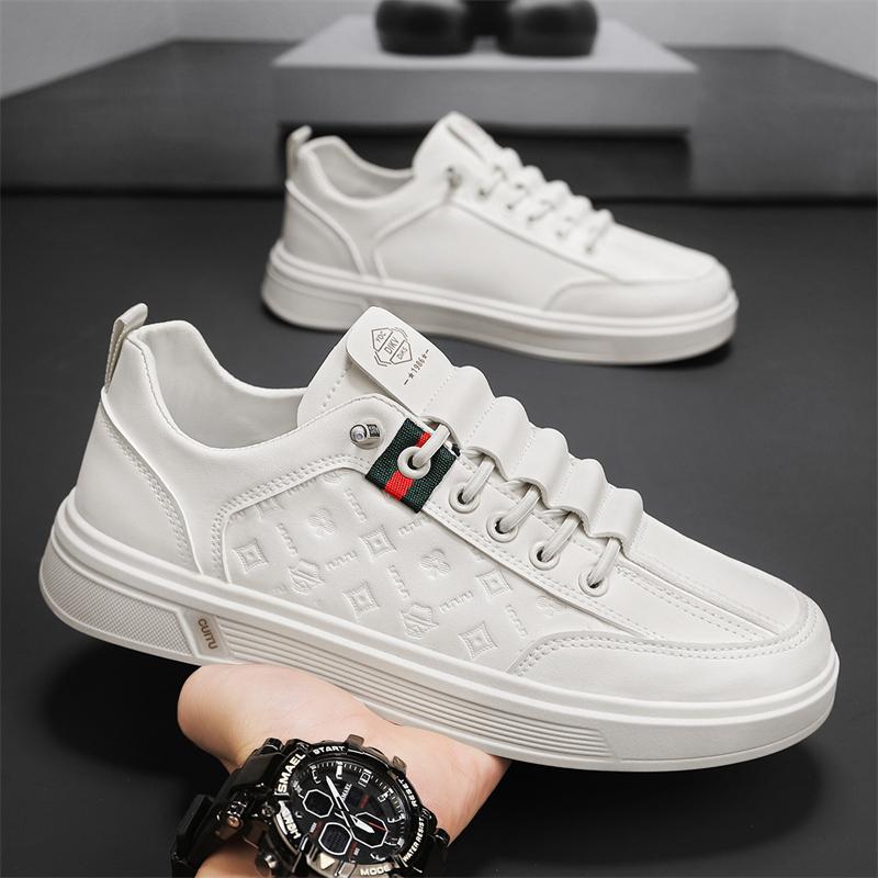 Herren Sneakers Designer Casual Leichtes Leder Geprägte Atmungsaktive Schuhe Weiche Vielseitige Skateboard Schuhe Zapatillas