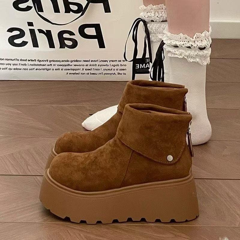 

7CM inner height-increasing Martin boots for women s 2025 autumn and winter new muffin thick-soled retro outer wear height-increasing fashion 40 верблюд