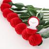 Red Rose Flocked Jewelry Box Creative Proposal Ring Storage Box Romantic Engagement Ring Case Gift Box For Valentine's Day