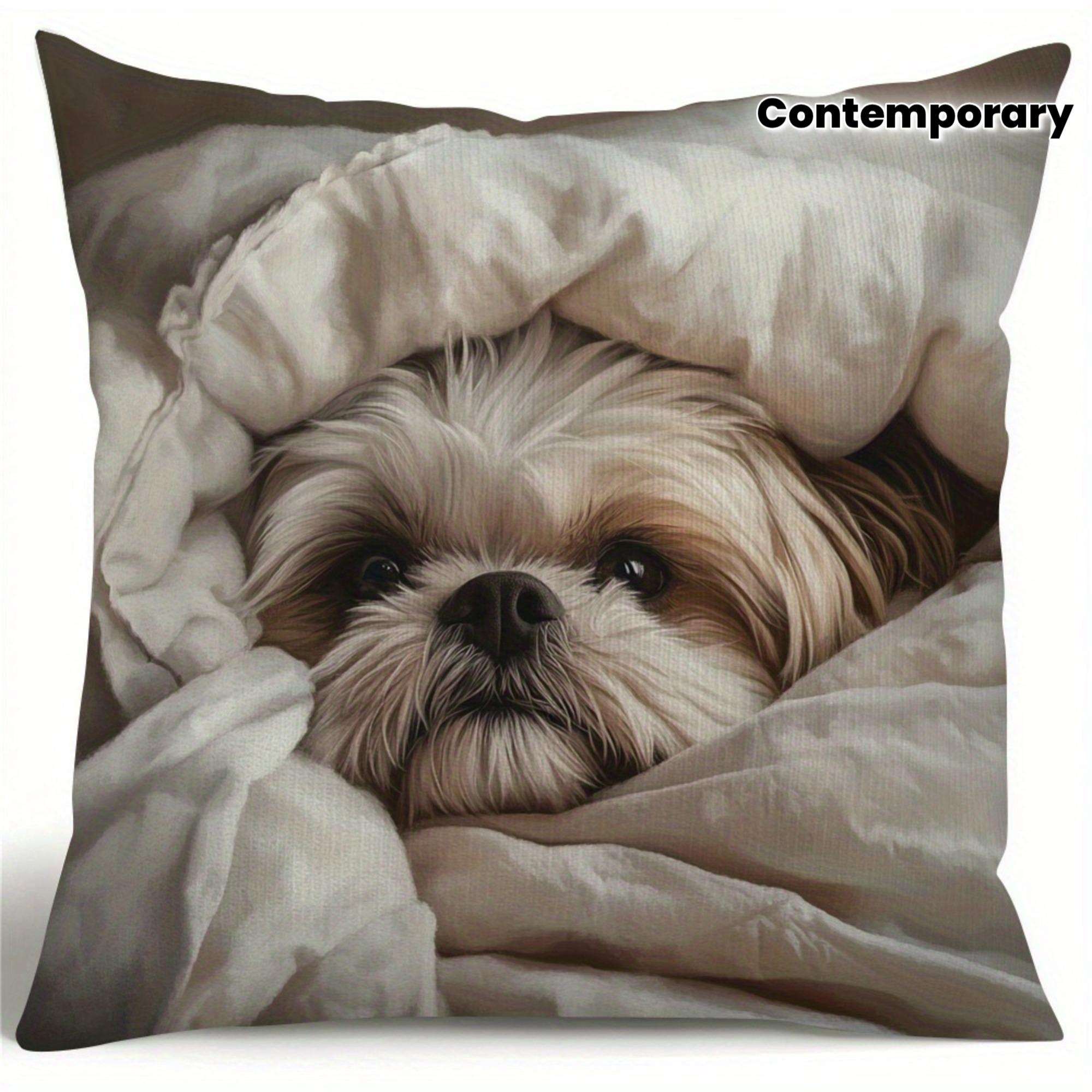 

Gentle Breathless Dog Printed Pillowcase - Comfortable Polyester, Single Sided Design 40x40cm/16x16inch