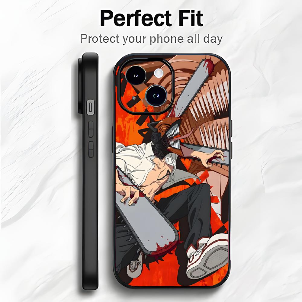 Classic Japanese Anime C-Chainsaw Man Phone Case Phone Case Soft Packaging Lightweight For iPhone17 16 15 14 13ProMax
