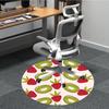 1pc Kiwi Strawberry Office Round Area Rug, Indoor Mat Suitable For Office, Under Office Chairs Bedroom Living Room Home Decor, Room Deco