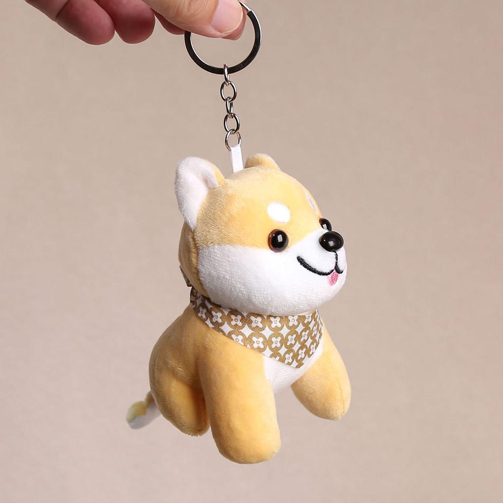 Scarf Shiba Inu pendant, keychain, dog doll, doll, plush toy, girl bag pendant.
