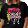Football Player PNG T-Shirt Design: USA Soccer Comic Image Graphic Tee Sublimation (Instant Download)
