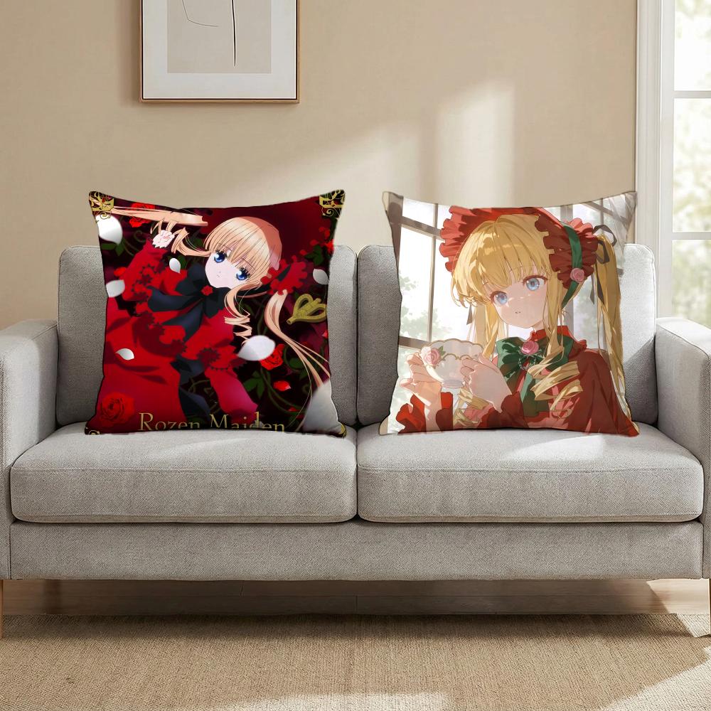 Anime Rozen Maiden Cushion Cover Cushion Cover Set 4Pcs 50X50 45X45 40X40 Pillowcase Decorative Sofa Home Decor