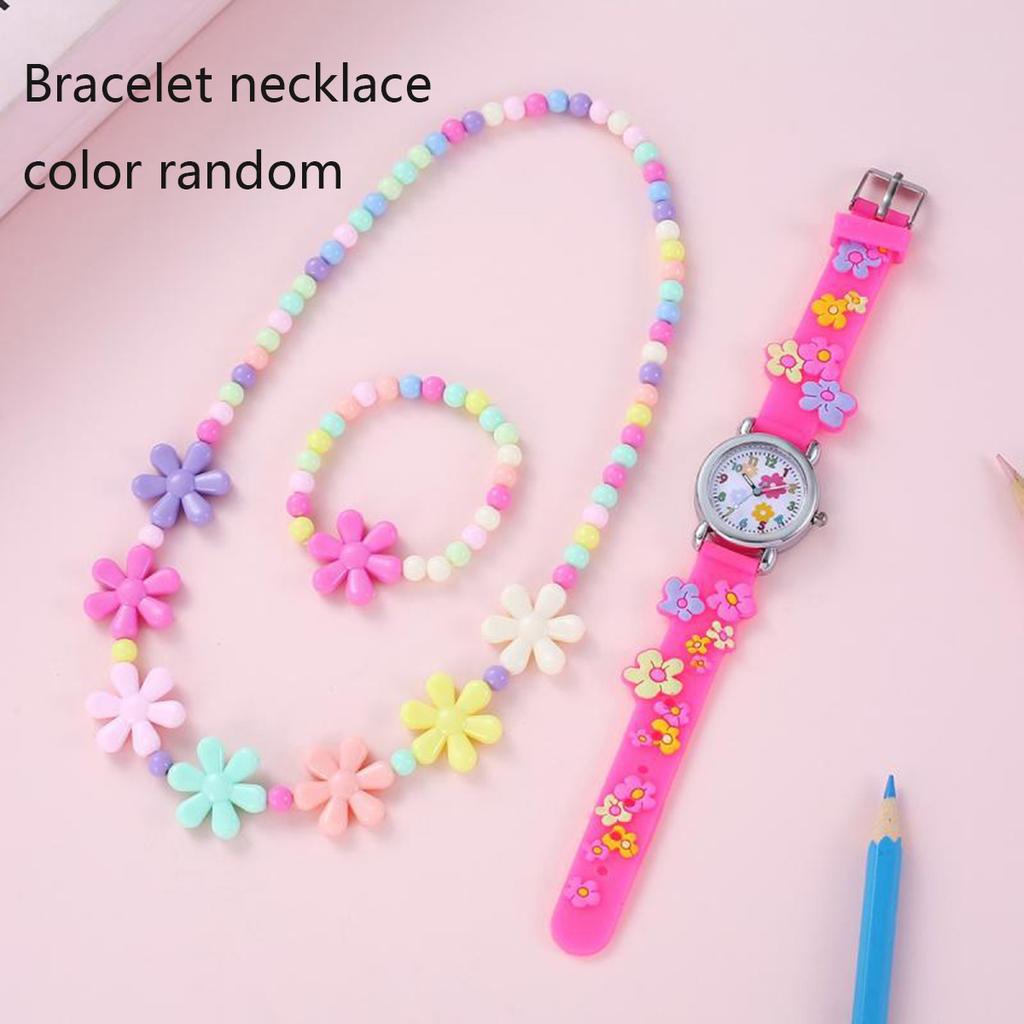 New CHILDREN'S Watch Can Love 3D Pattern Rainbow Flowers CHILDREN'S Quartz Watch Plastic Strap