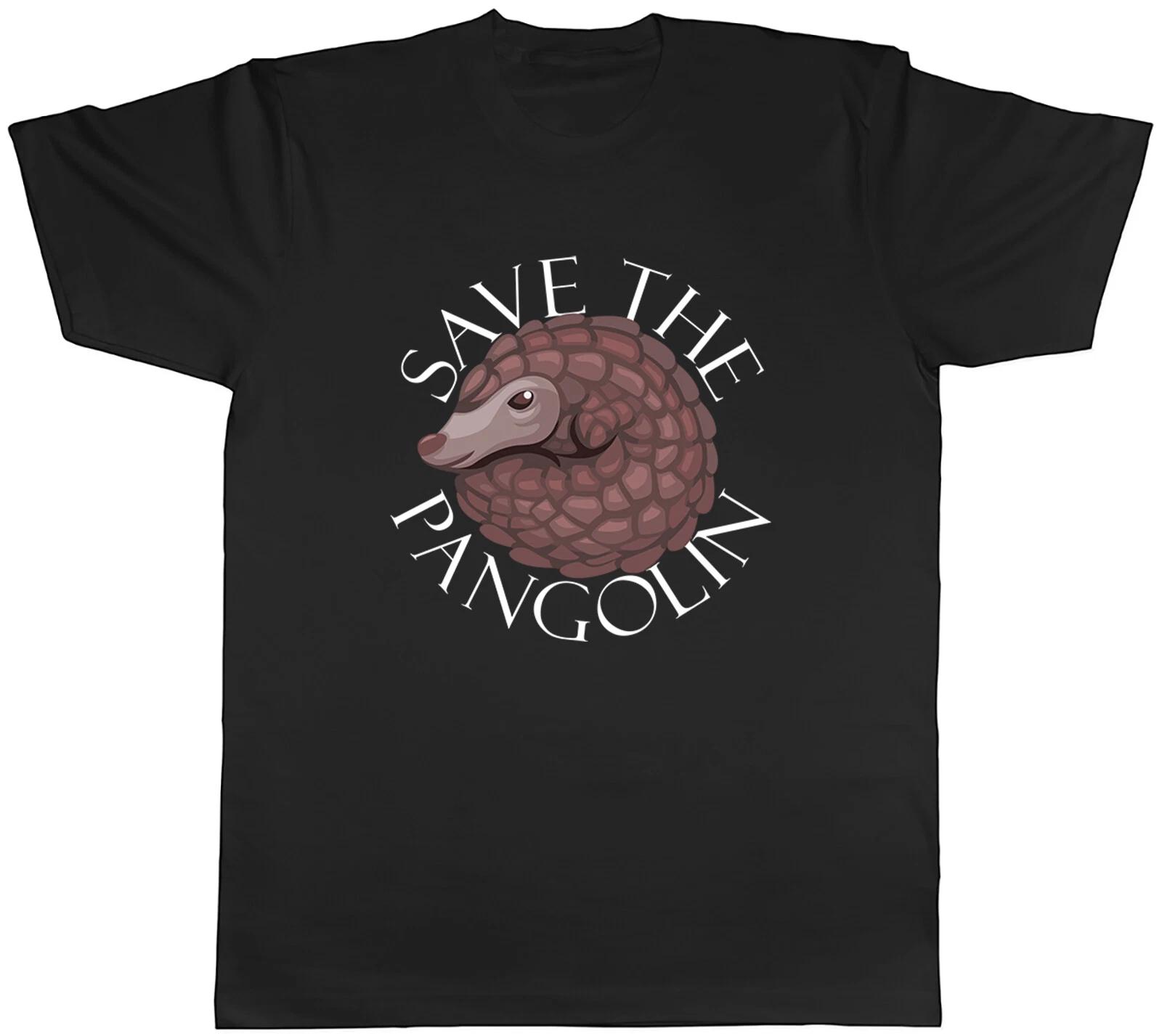 Save the Pangolin Mens T-Shirt Endangered Animal Wildlife Tee Gift L