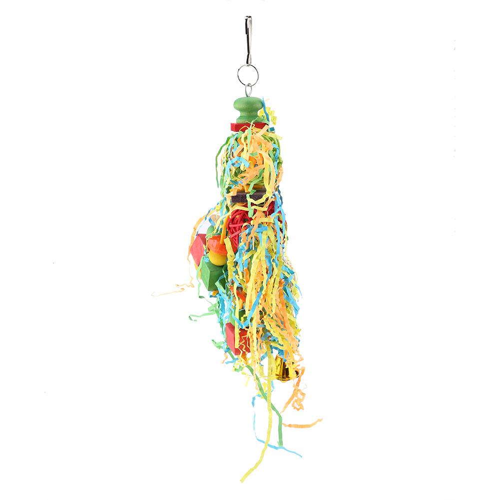 Bird Parrot Chewing Bite Stand Swing Hanging Toy Decoration Cage Accessories