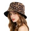 New Leopard Print Double-sided Basin Hat Bucket Hat Travel Hat Outdoor Visor Hat Mountaineering Hat JDPM-K