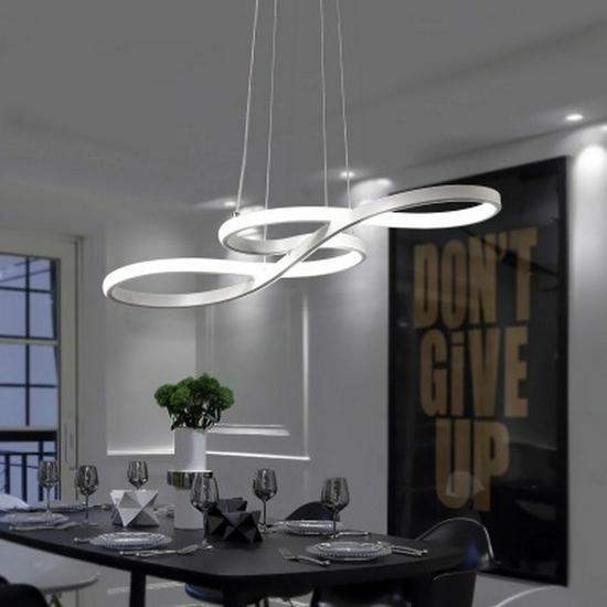 LED Musical Note Pendant Light - Modern, Irregular Design for Living Room, Restaurant, or Nordic Dining Spaces