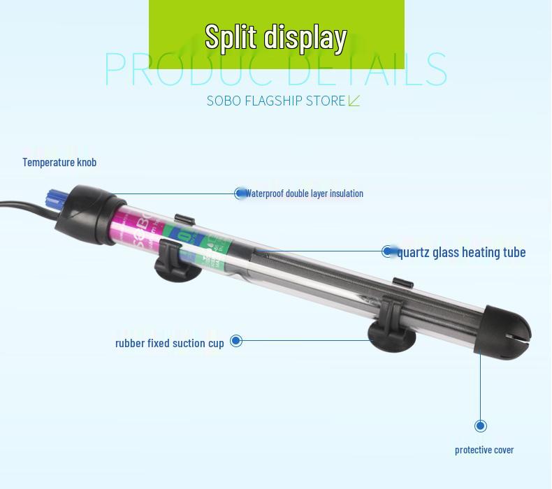 Songbao Automatic Aquarium Heater - Mini Glass Heating Rod for Turtle Tanks