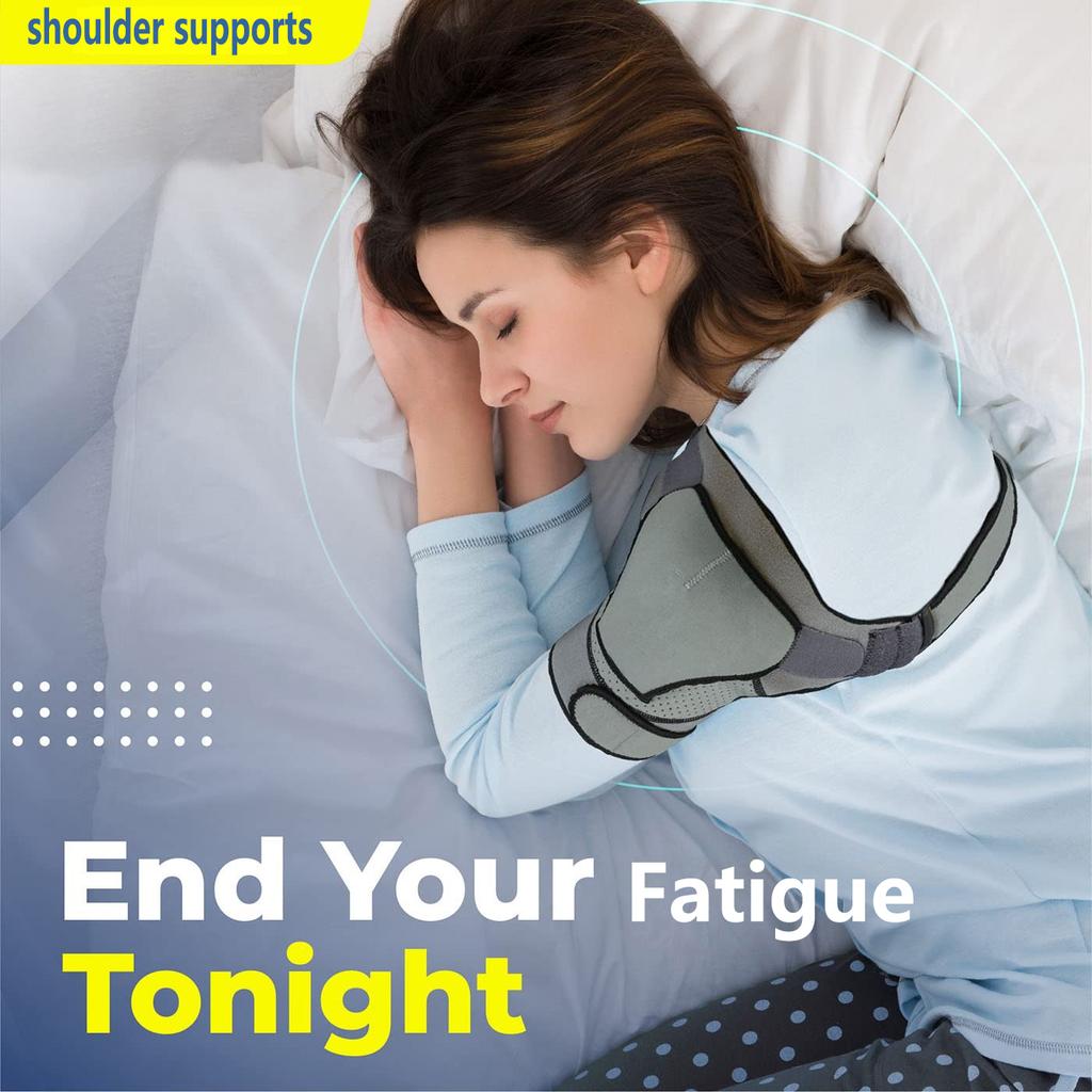 Adjustable Shoulder Brace Support Sleeve For Torn Rotator Cuff Ac Joint Stability Compression Fit Left Or Right