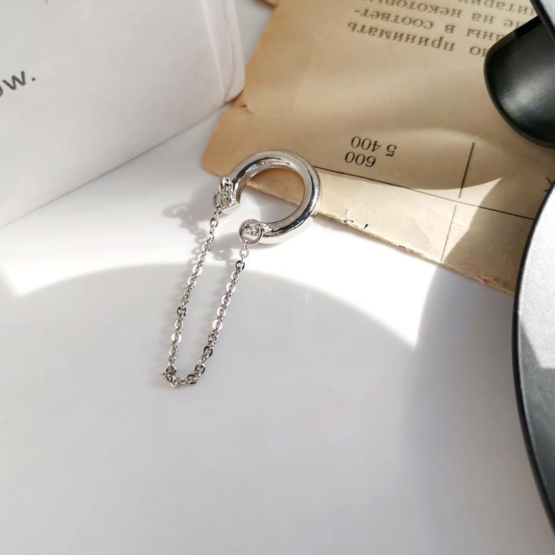 LATS Simple Fashion Punk Chain Ear Cuff for Women Clip on Earrings Gold Color Ear Cuff Non-Piercing Earring Trendy Zircon Gift