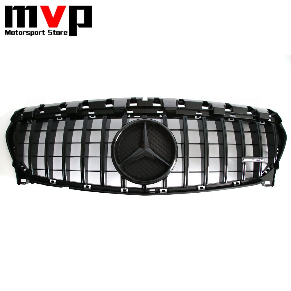 FCM5 GTR Style Upper Grille With Black Border OE Style Embelm Logo For Mercedes Benz CLA W117 2013-19 CLA180 CLA200 CLA250 CLA45 AMG