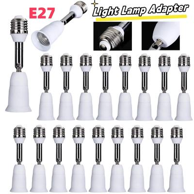 10-1Pcs Screw Conversion E27 Lengthening Lamp Base Adaptor Lamp Holder for E27 Standard Bulbs Lighting Accessories