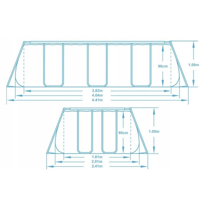 Piscine Hors Sol à Armature 404 X 201 X 100 Cm 11 En 1 Bestway 56441