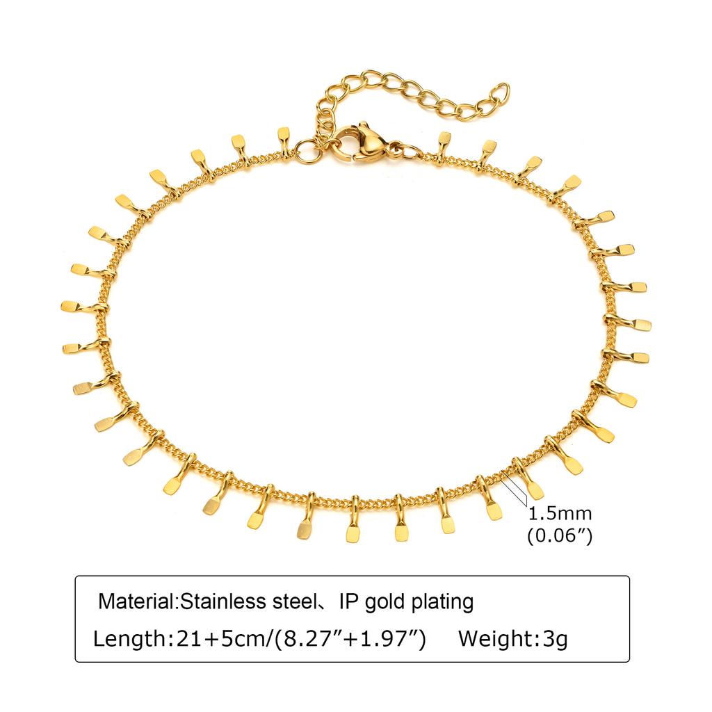 Stainless Steel Pearl Anklets Bracelet for Women, 18k Gold Plated Foot Chain Adjustable Stackable Bracelets on Leg Jewelry