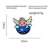 Fashionable Creative Enamel Angel Pin: Brings Good Luck To Families At Night