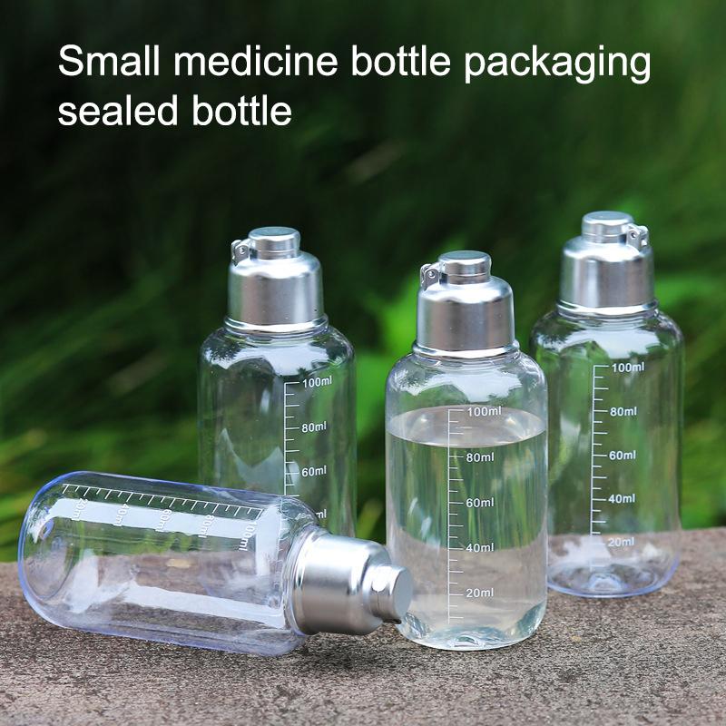 1/5 Stück 100 ml Klare Angel-Aufbewahrungsflasche Mit Skala Transparente Haustierflasche Mit Deckel Versiegelter Behälter Angelzubehör