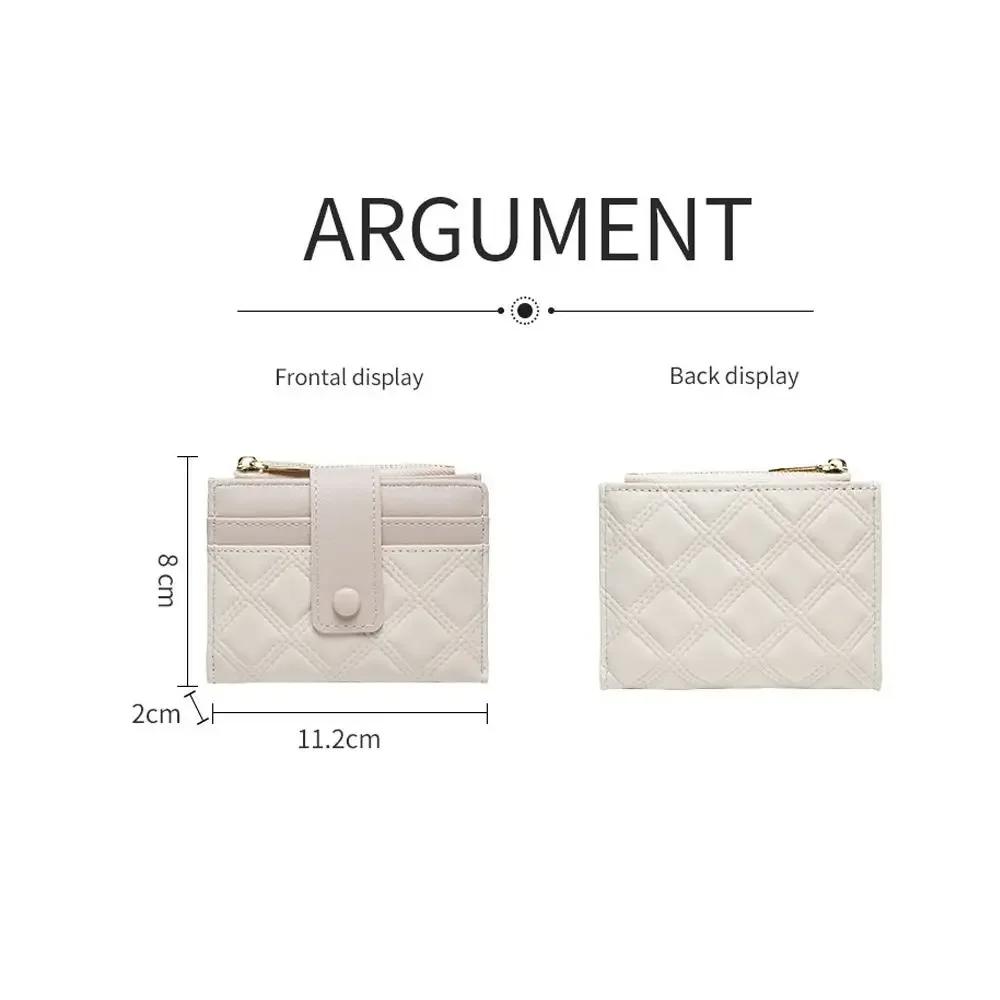 Women Ladies Plain Wallet Card Holder Cute Wallet With Card Slot Leather Purses Portable Coin Purse Large Capacity Money Bag