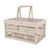 Large Capacity Camping Picnic Basket Multifunction Durable Camping Storage Basket Foldable Portable Handheld Camping Basket