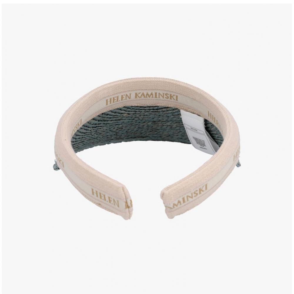 Helen Kaminski Bianca 8 Seaside Natural Logo Visor Sun Cap