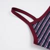 BM Style European & American Slim Crop Top & Shorts Set – Striped Camisole & Shorts for Women