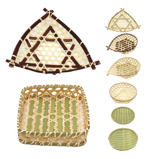 Handmade Large Capacity Bamboo Fruit Basket Beautiful Good Woven Storage Basket for Home