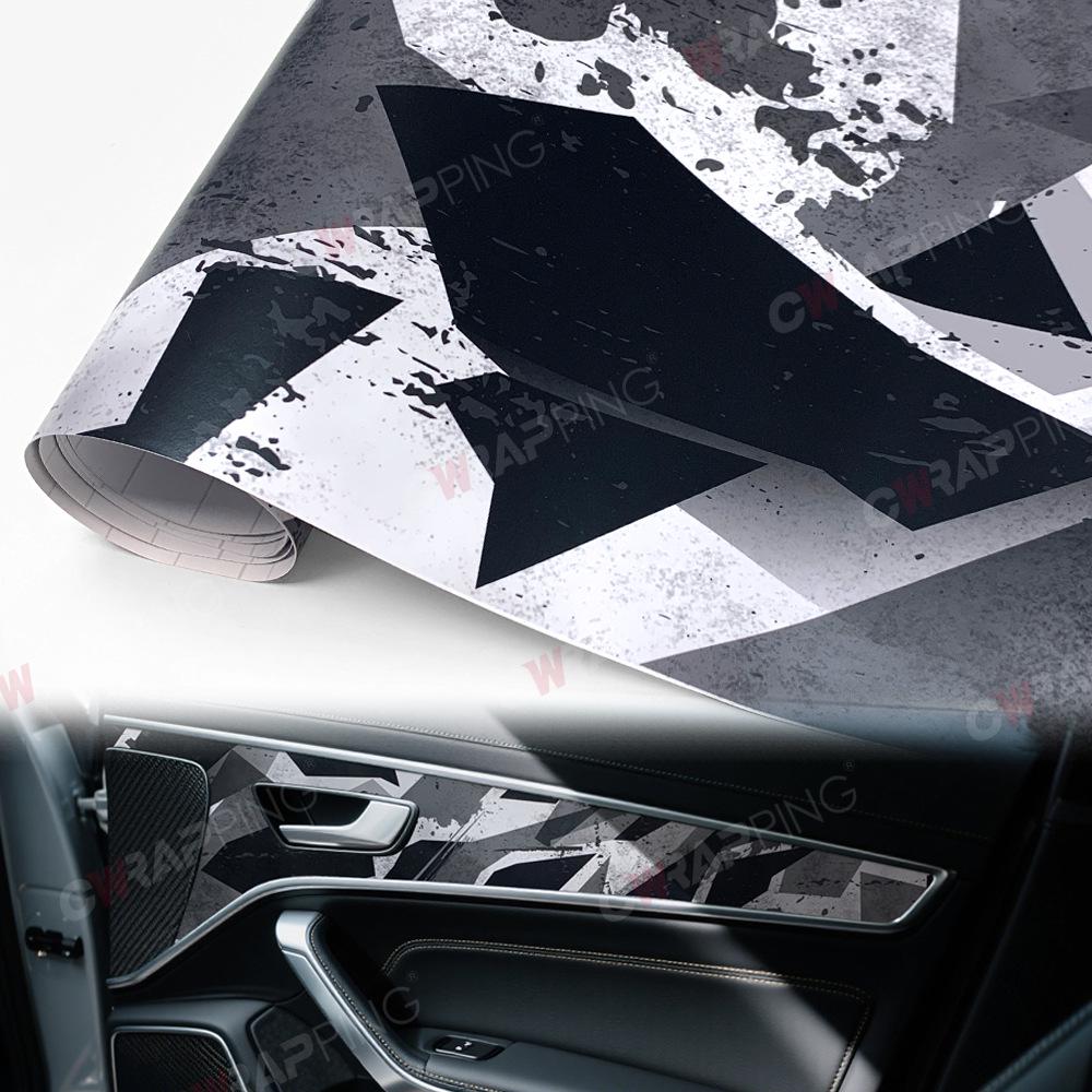 Self-Adhesive Geometric Camo Sticker for Motorcycle and Car Paint Modifications