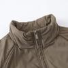 Mens Winter Streetwear Down Jacket Loose Fit Dual-Zip Stand Collar Solid Color 250-300g Filling
