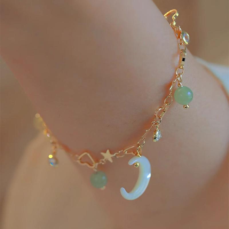 IFME Crystal Star Moon Bratari pentru femei Coreeana Sculptata Inima Bratara pandantiv Accesorii Moda Bijuterii