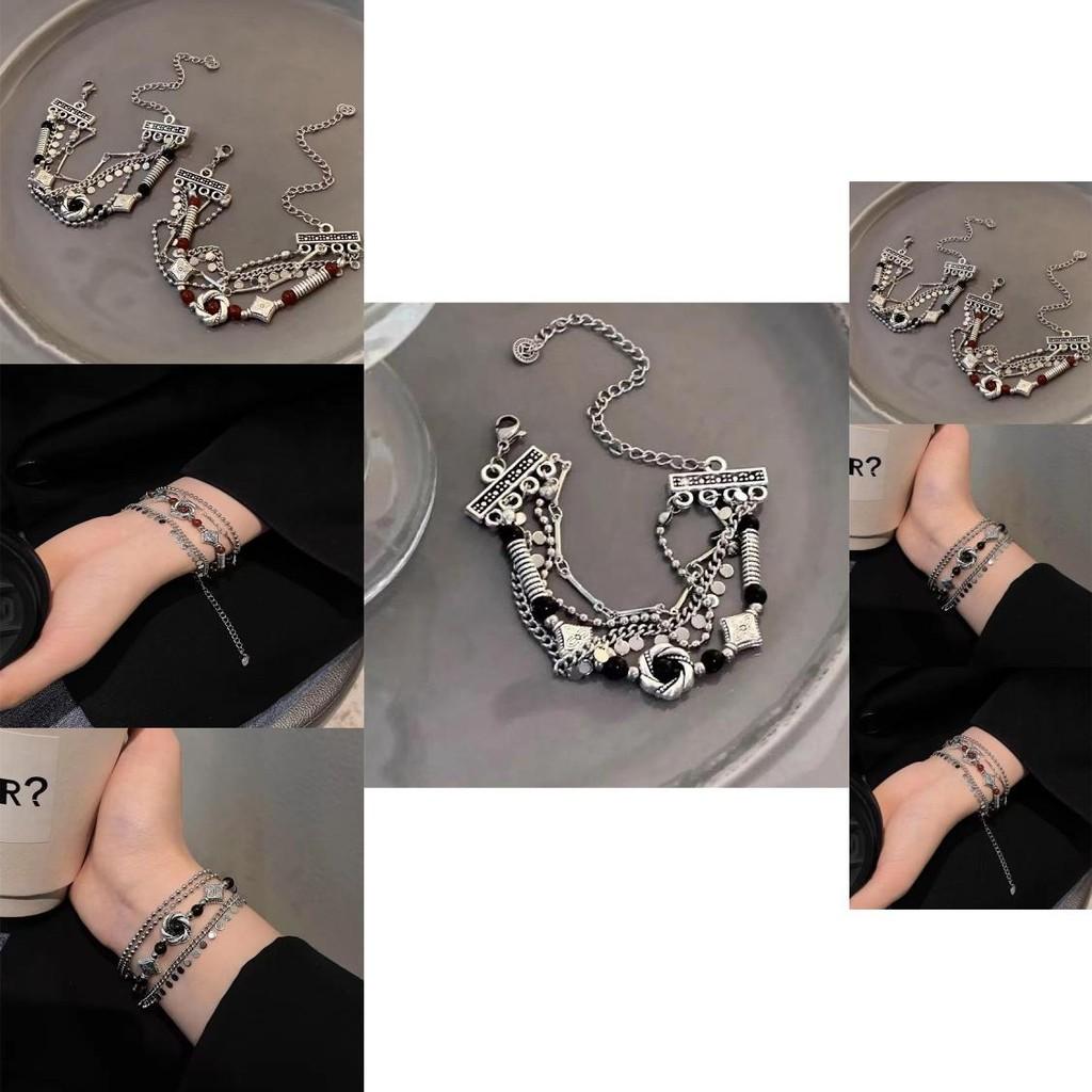 Unique Alloy Bracelet With Geometric Irregular Patterns For Students And Couples