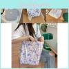 Cute Floral Canvas Shoulder Bag For Women Medium Size Soft Everyday Tote Bag