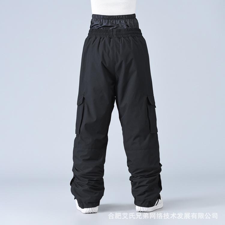 New Snowboard Pants Men Winter Ski Pants Women Windproof Waterproof Warm Overalls Couple Snow Trousers Elastic Waist